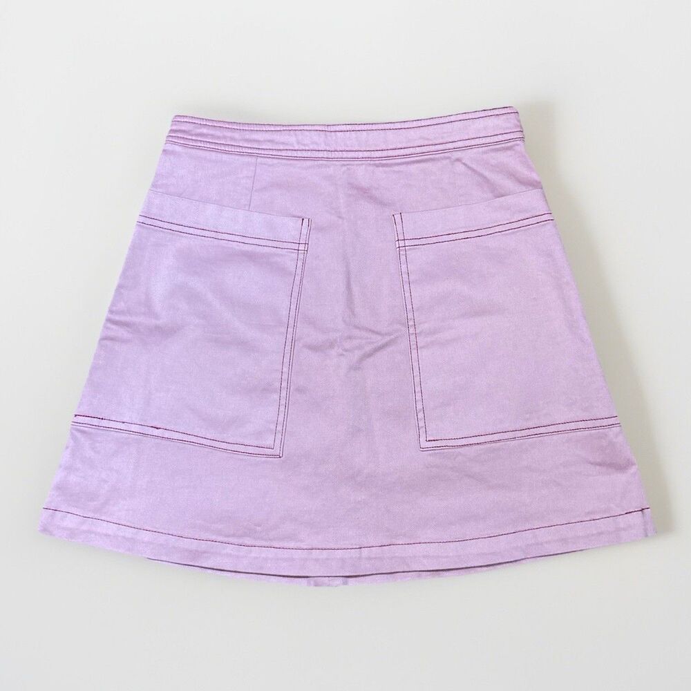 Finders Keepers Pink Skirt Contrast Stitch Y2K Coquette Women’s S US 4